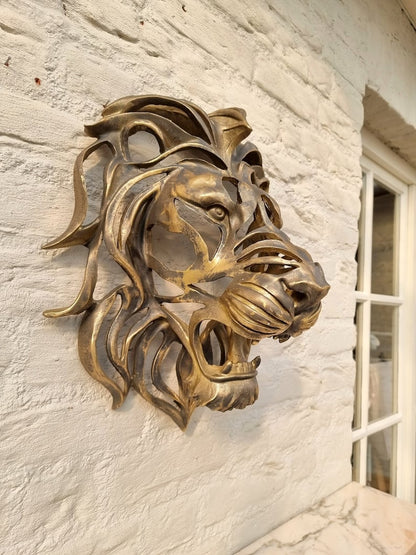 Big Lion Head Wall Decor Sculpture