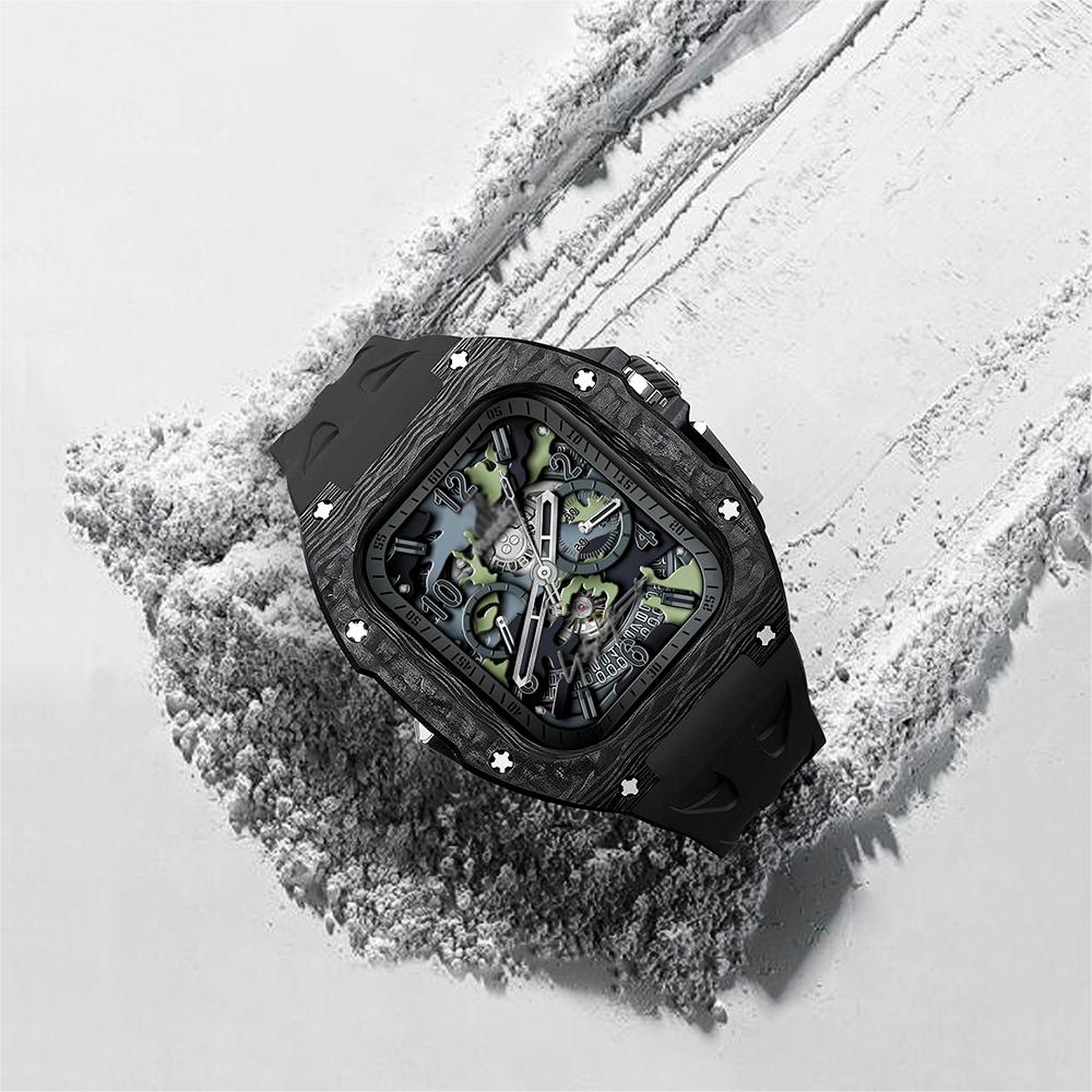 Durable Carbon Fiber Apple Watch Ultra Case Kit
