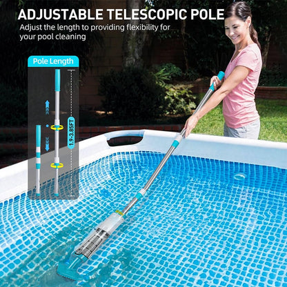 Compact Cordless Pool Cleaner Vacuum Set