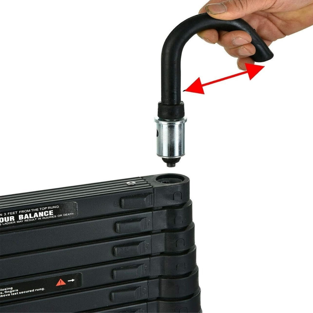 Strong Adjustable Roofing Ladder with Stabilizer Hook