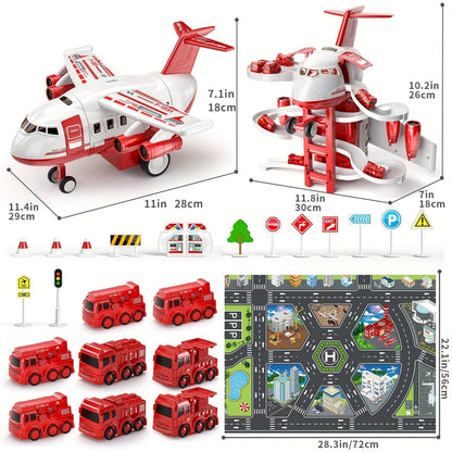 Action Playset Fire Truck Airplane Toy