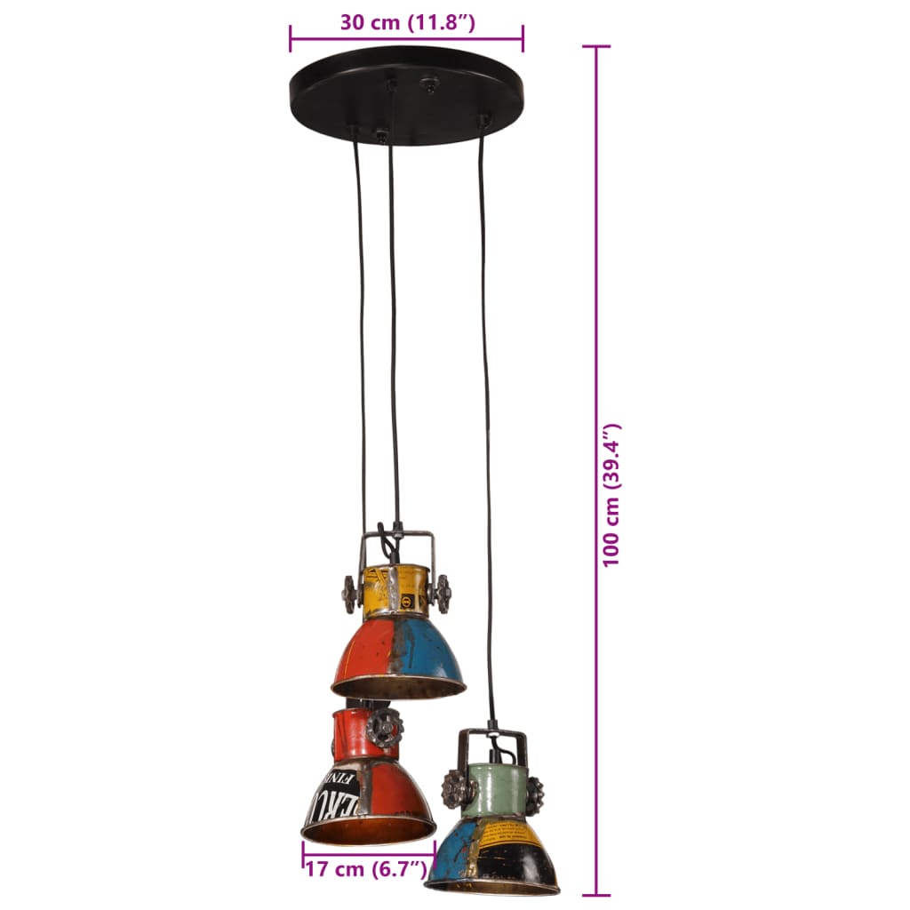 Unique Industrial Triangle Pendant Lamp