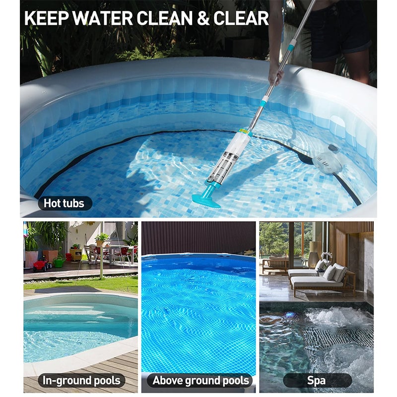 Compact Cordless Pool Cleaner Vacuum Set