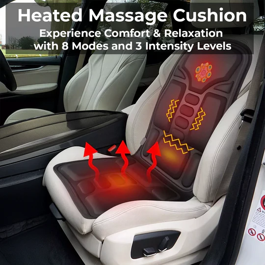 Heated Massage Car Seat Cushion for Back Pain