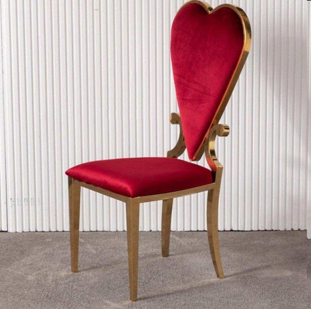 Luxury Steel Dining Chair with Poker Theme