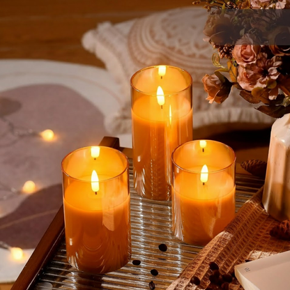 Warm Flicker Candles with Remote and Timer