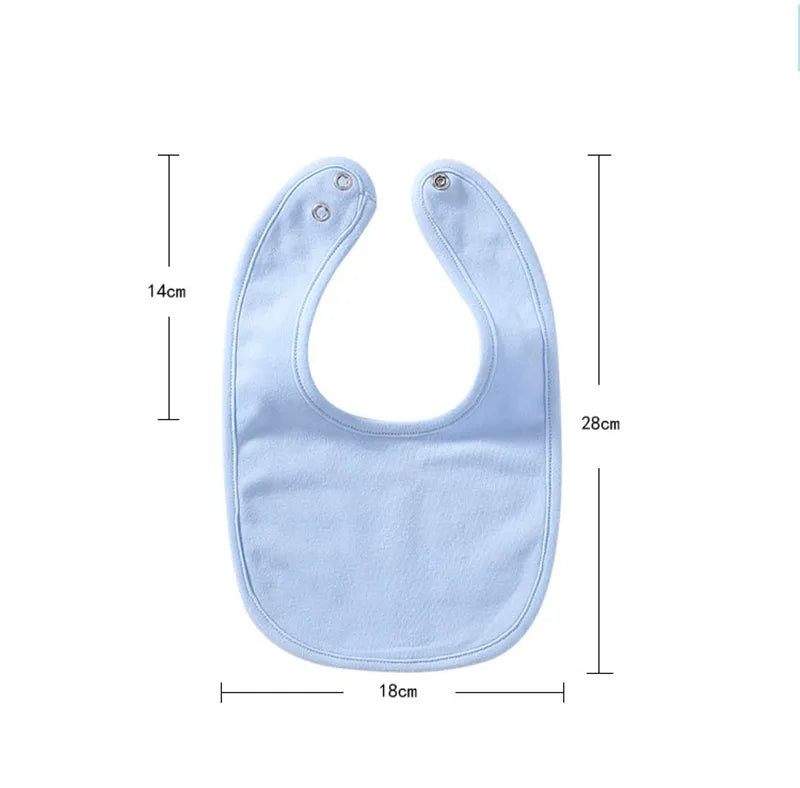Gentle Baby Bib Soft Cotton Absorbent Snap Fastener