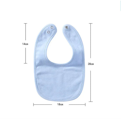 Gentle Baby Bib Soft Cotton Absorbent Snap Fastener