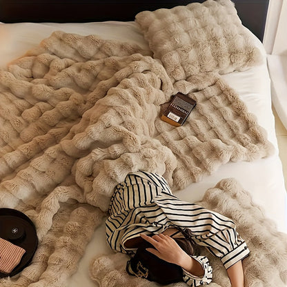 Plush Warm Bunny Fleece Blanket