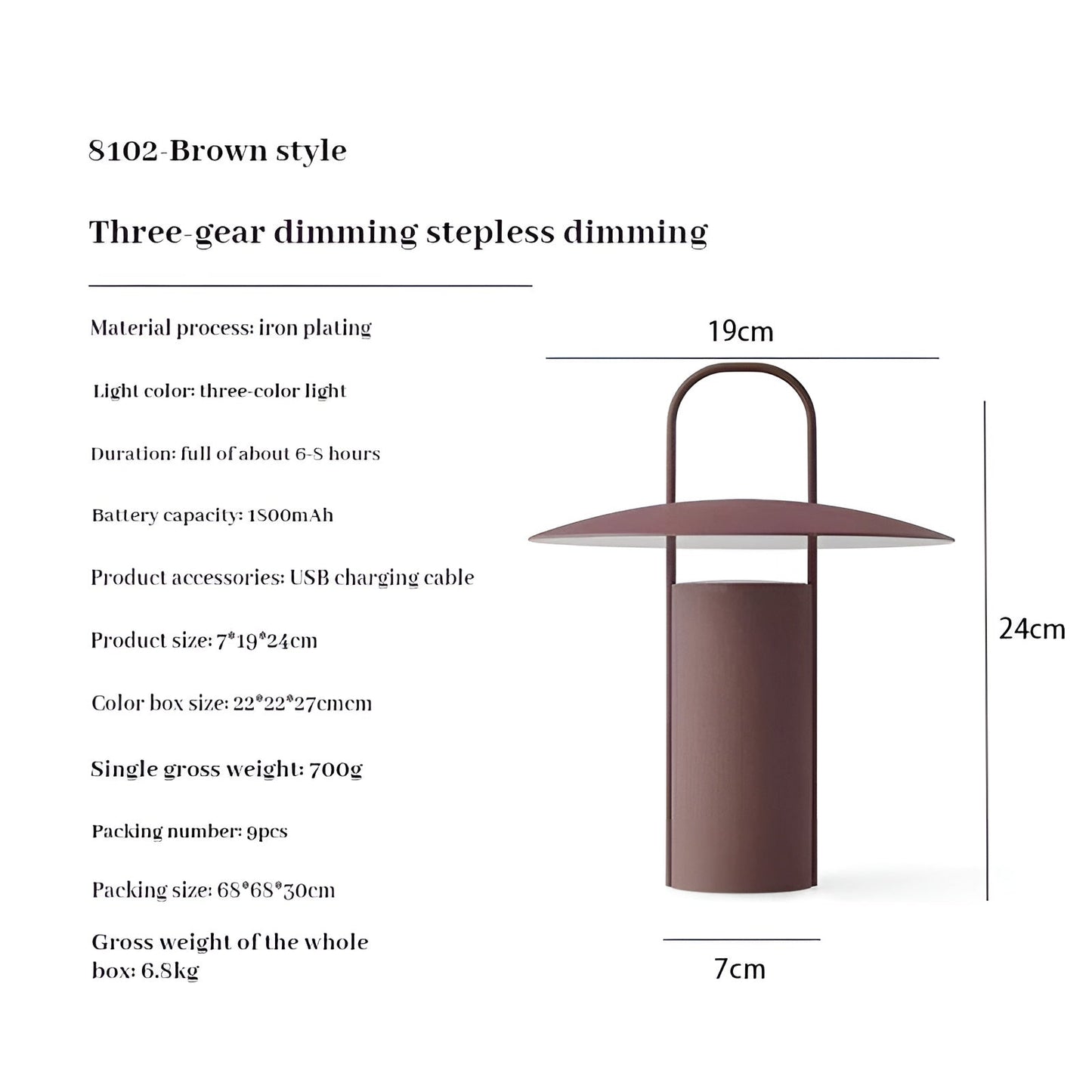 Bright Outdoor LED Table Light - Waterproof & Rechargeable