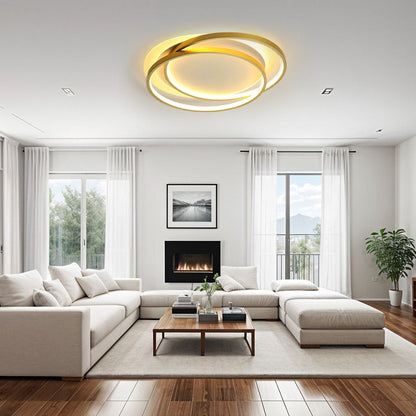 Elegant Iron Ring Lamp with Clear Glass Shade - Luxicro