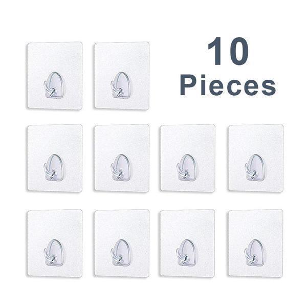 Easy Install Clear Adhesive Wall Hooks (20 Pack)