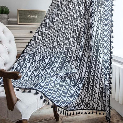 Ocean Wave Window Curtain - Luxicro