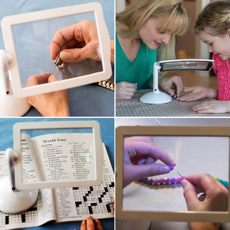 Bright LED Magnifying Desk Lamp