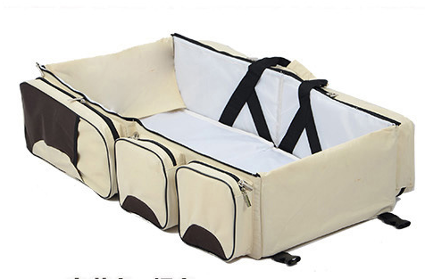 Compact Folding Infant Bed with Storage - Luxicro