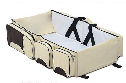 Compact Folding Infant Bed with Storage - Luxicro