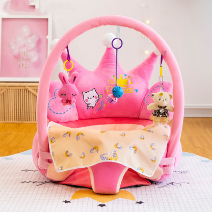 Cozy Baby Seat with Toy Bar - Soft Sitting Helper