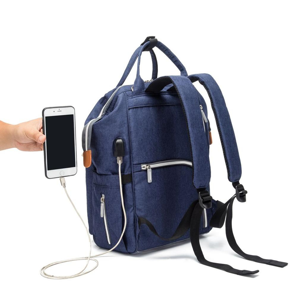 Convenient Diaper Bag with Built-in USB Charger