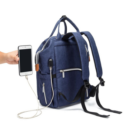 Convenient Diaper Bag with Built-in USB Charger
