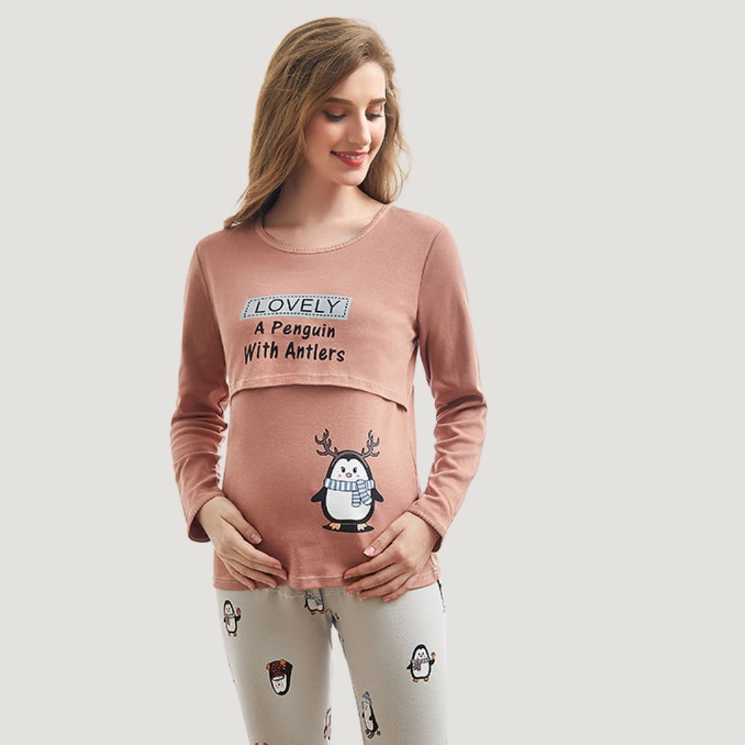 Cozy Maternity Night Dress for Lounging