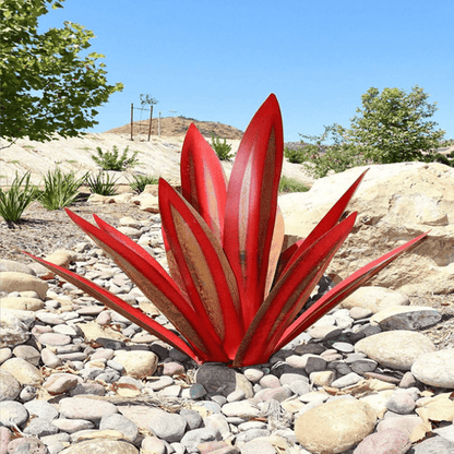 Copper Outdoor Garden Lamp | Blue Metal Yard Decor