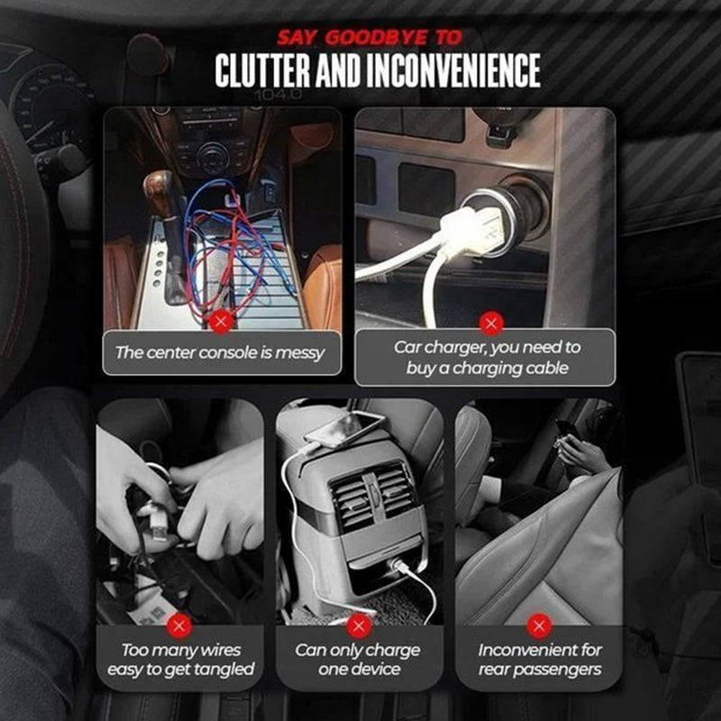 Portable 3-in-1 Fast Car Phone Charger