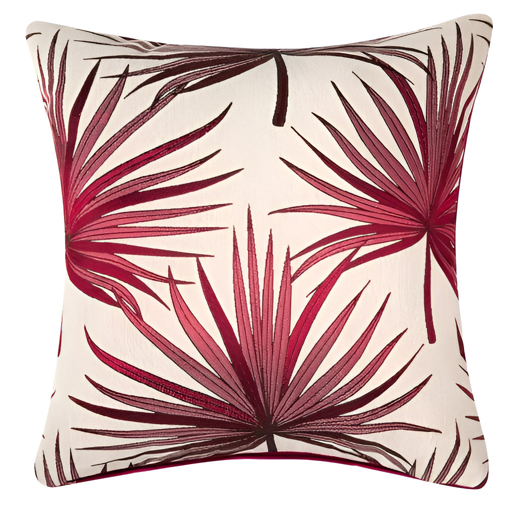 Shiny Leaf Pattern Pillow Cover