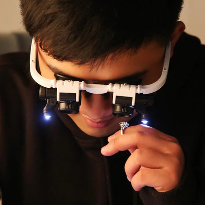 Portable Triple Magnification LED Lamp