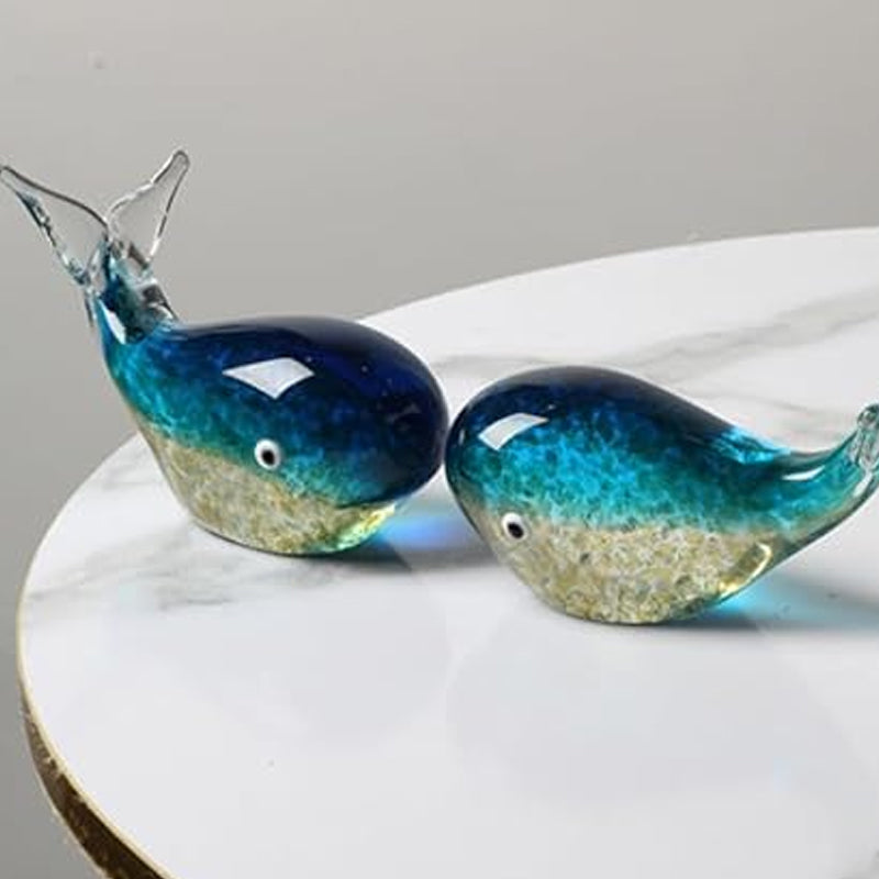 Beautiful Ocean Whale Glass Figurine