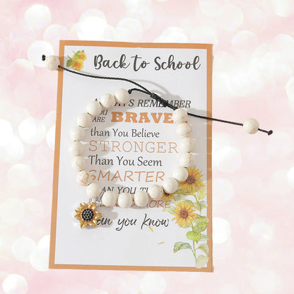 Yellow Flower Back to School Bracelet