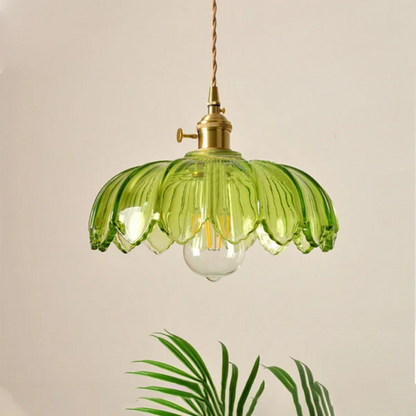 Traditional Hanging Glass Pendant Lamp