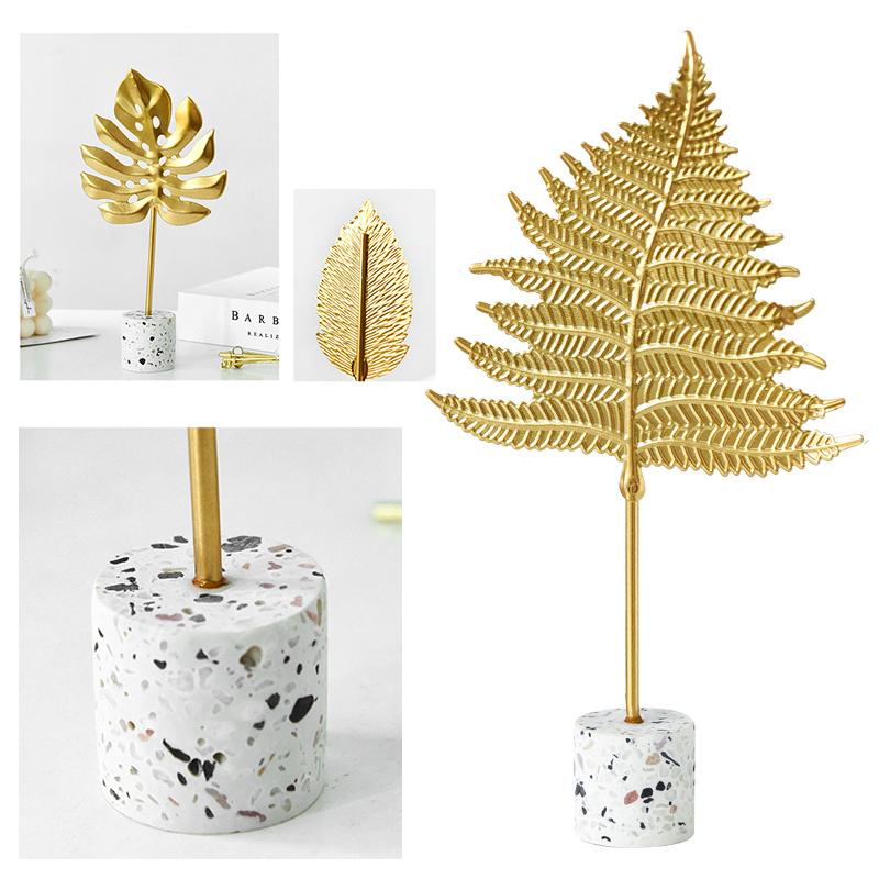 Shiny Gold Leaf Christmas Decorations