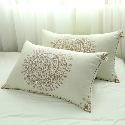 Boho Chic Breathable Cotton Pillow Covers (2pc)