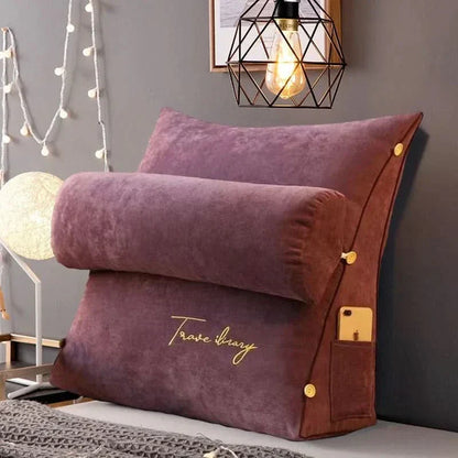 Contoured Back Support Pillow with Neck Cushion