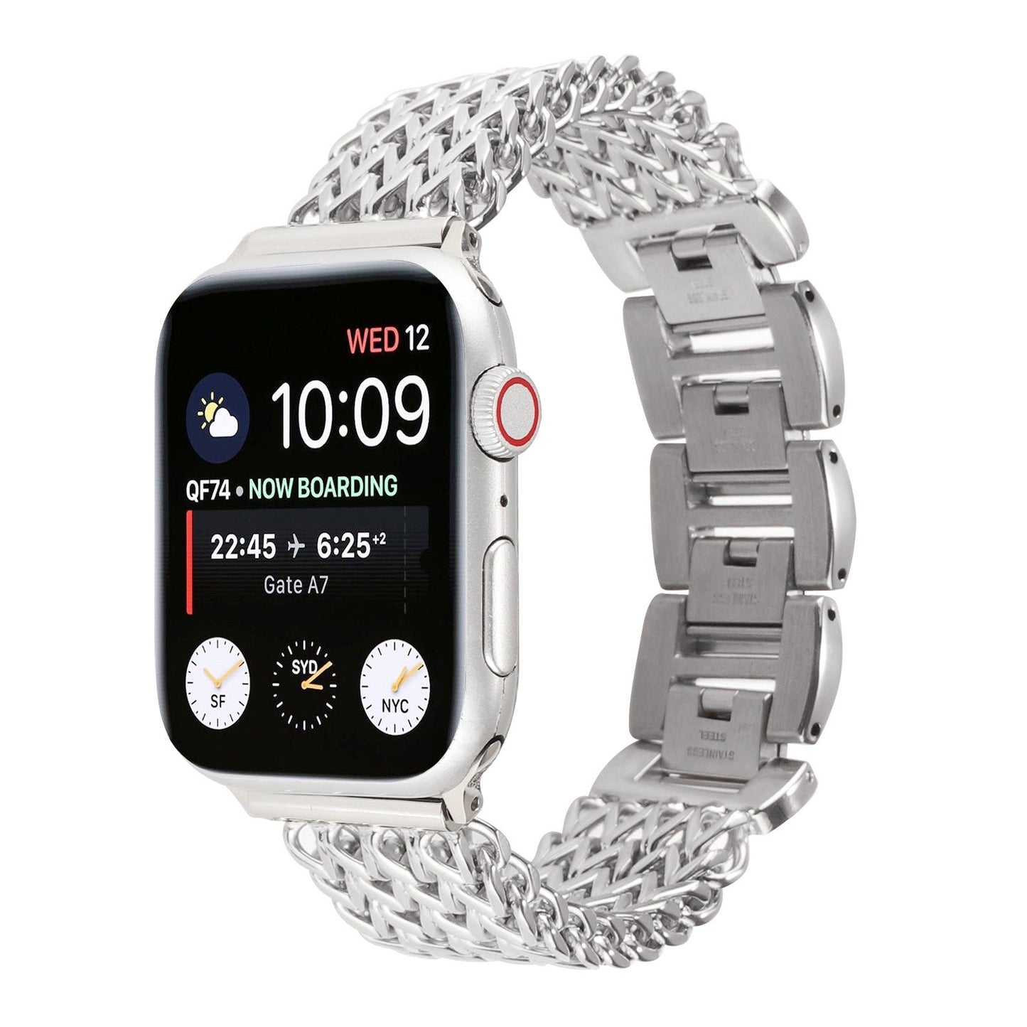 Oceanic Silver Metal Watch Strap
