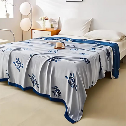 Breathable Floral Chill Throw Blanket