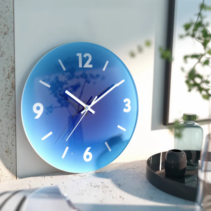 Elegant Circular Glass Wall Timepiece