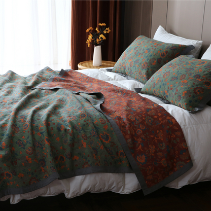 Vintage Rose Pattern Blanket - Luxicro
