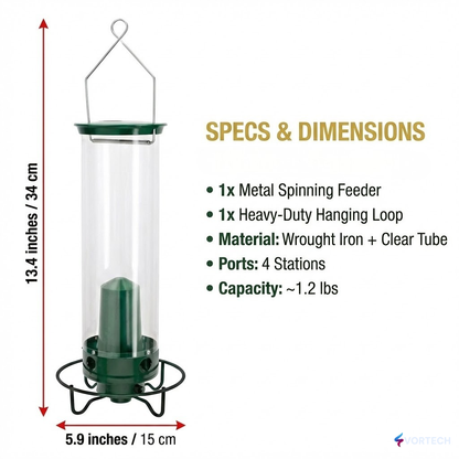 Squirrel Proof Bird Feeder with Weight Activated Guard