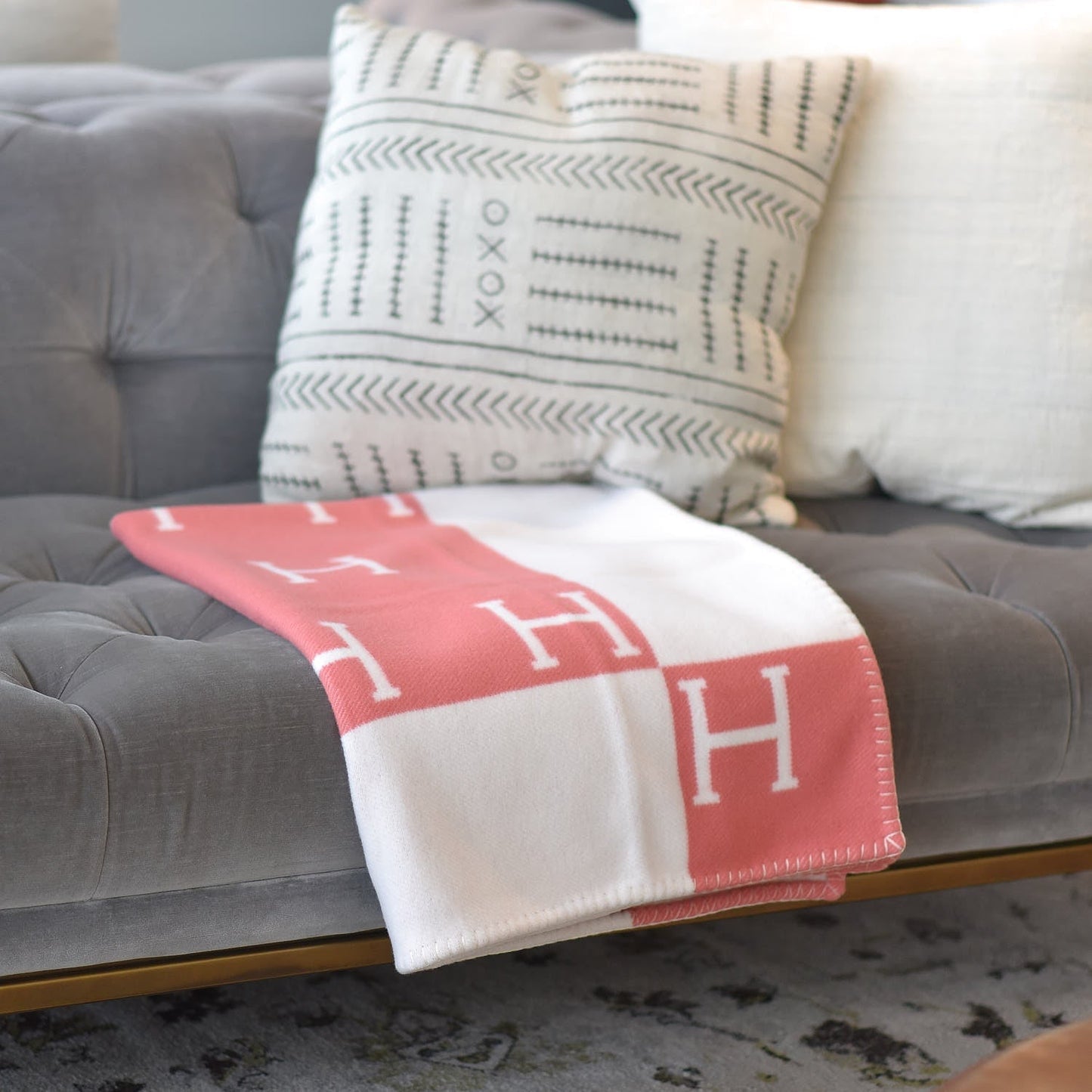 Soft Plush Wool Cashmere Throw Blanket