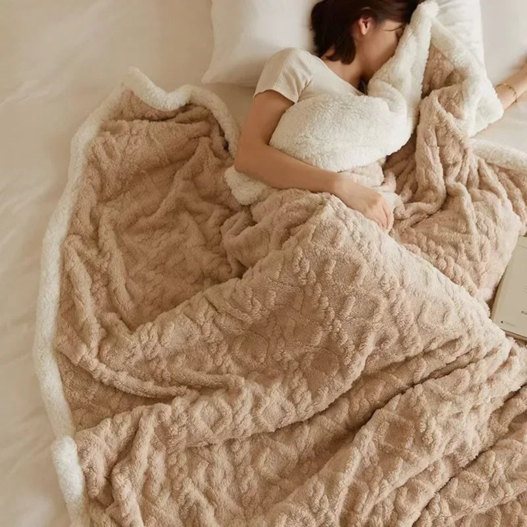 Soft Warm Fleece Blanket for Bed and Sofa