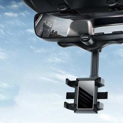 Universal Car Phone Mount Adjustable Rear View Mirror Holder
