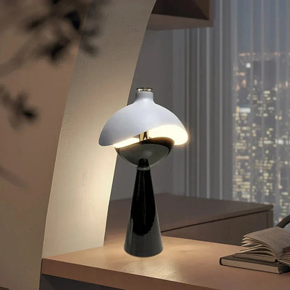 Elegant Circular Glass Desk Lamp