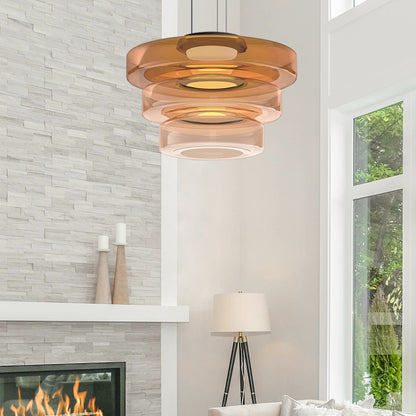 Sleek Glass Pendant Light in Vintage Design