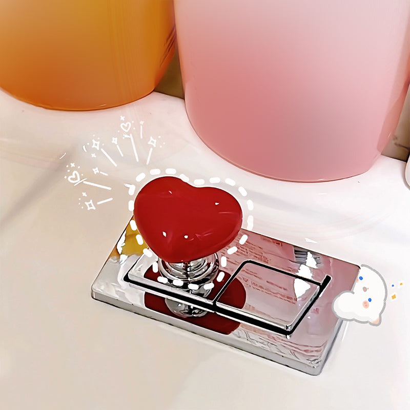 Stylish Love Shape Flush Button