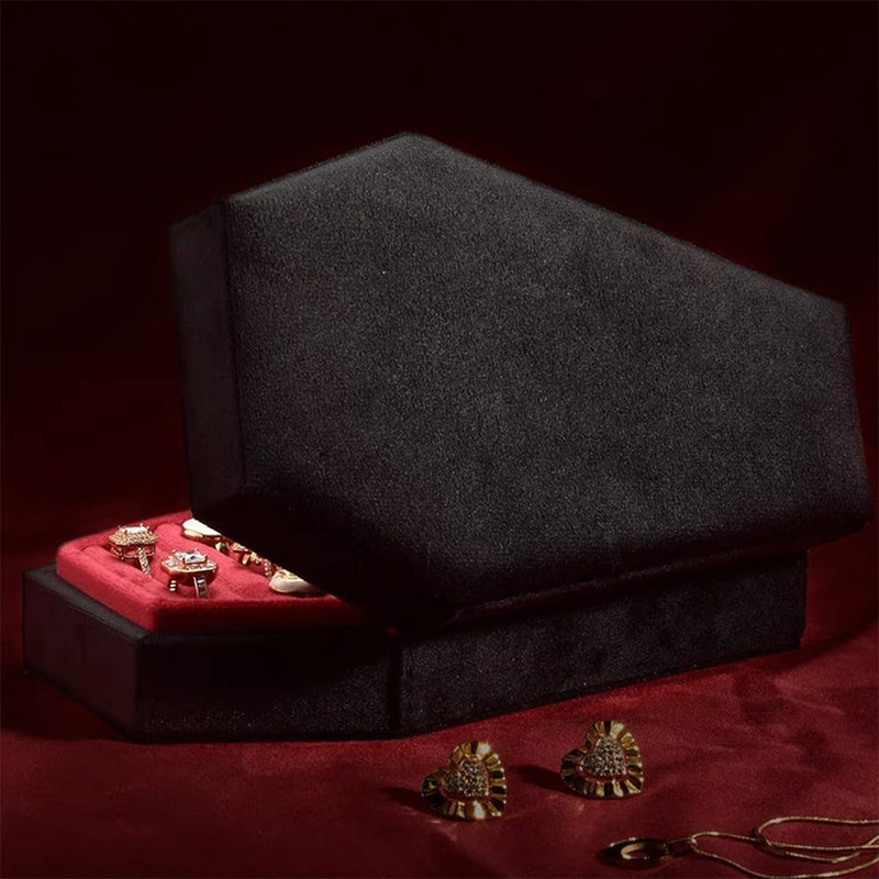 Dark Wooden Jewelry Chest Box