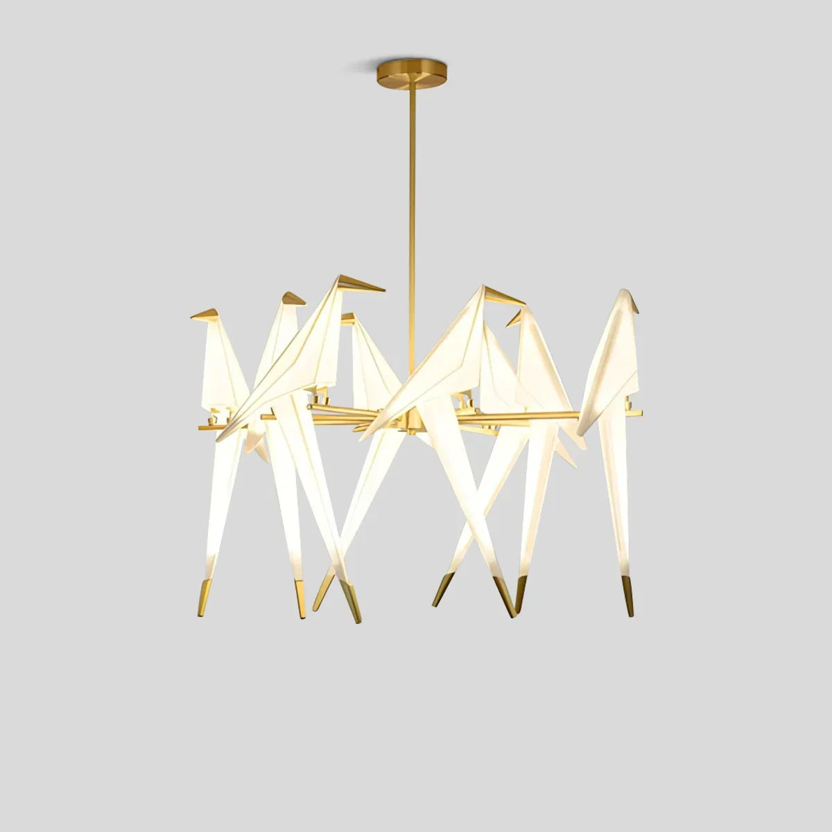 Delicate White Bird Pendant Light Fixture