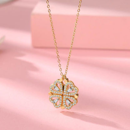 Delicate Lucky Clover Pendant Necklace