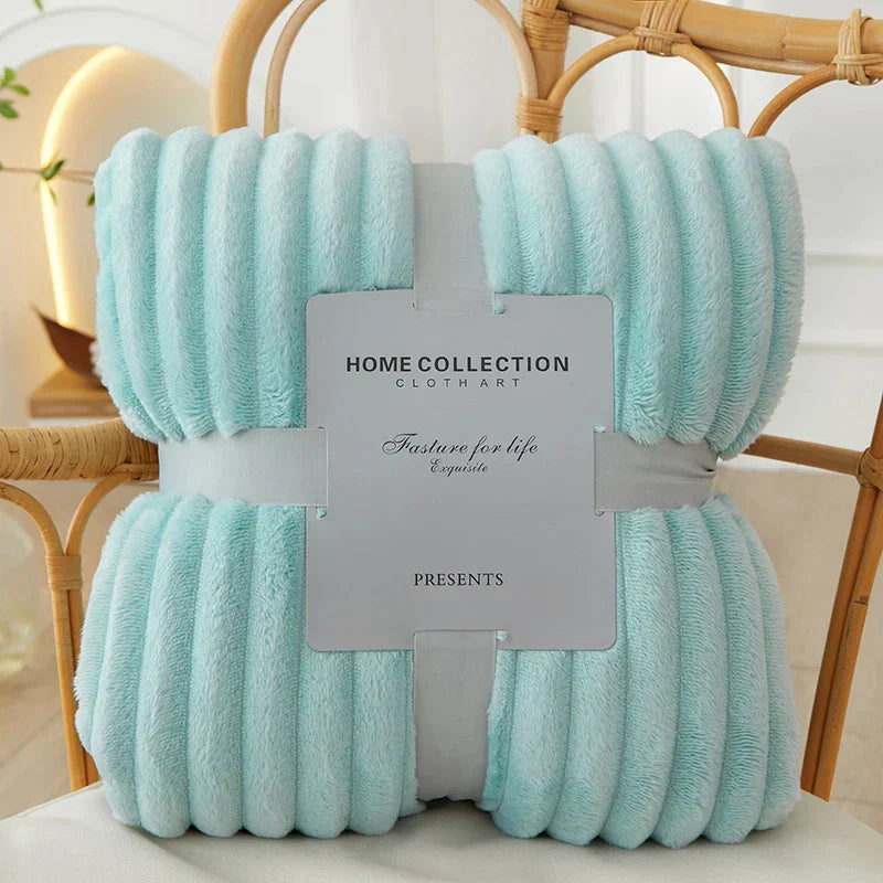 Cozy Colorful Fuzzy Blanket Throw