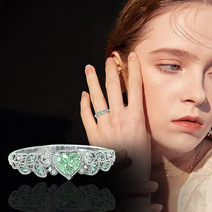 Elegant Diamond Heart Shaped Ring